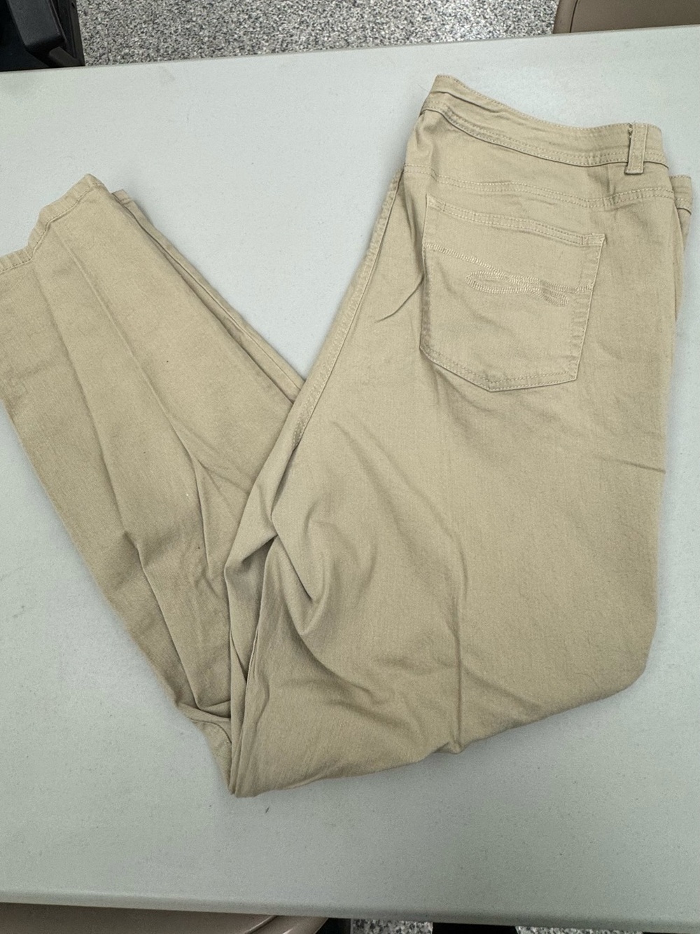 Style & Co. Denim Women's Slim Leg Pants in Khaki Tan Beige